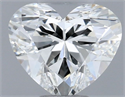 Natural Diamond 0.40 Carats, Heart with  Cut, H Color, VVS2 Clarity and Certified by GIA