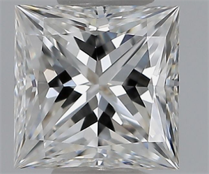 Picture of Natural Diamond 0.55 Carats, Princess with  Cut, F Color, IF Clarity and Certified by GIA