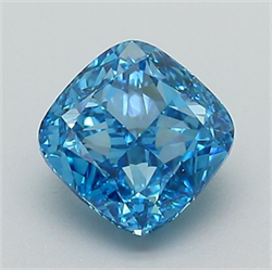 Picture of Lab Grown Diamond 1.48 Carats, CUSHION MODIFIED with  Cut, Fancy Vivid Blue Color, VVS2 Clarity and Certified by IGI
