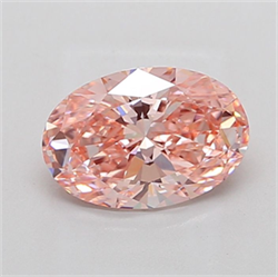 Picture of Lab Grown Diamond 2.53 Carats, Oval with  Cut, Fancy Intense Pink Color, VS1 Clarity and Certified by IGI