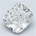 Natural Diamond 5.02 Carats, Cushion with  Cut, F Color, SI1 Clarity and Certified by GIA