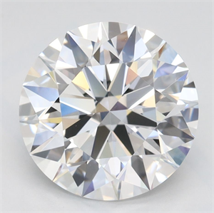 Picture of Lab Grown Diamond 3.02 Carats, Round with Ideal Cut, D Color, IF Clarity and Certified by IGI