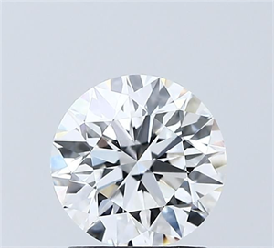 Picture of Lab Grown Diamond 1.50 Carats, Round with Excellent Cut, D Color, VVS2 Clarity and Certified by IGI