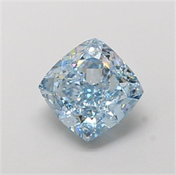 Picture of Lab Grown Diamond 1.32 Carats, CUSHION MODIFIED with  Cut, Fancy Vivid Blue Color, VVS1 Clarity and Certified by IGI