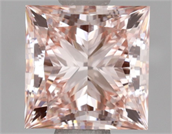 Picture of Lab Grown Diamond 1.46 Carats, Princess with  Cut, Fancy Intense Pink Color, VVS2 Clarity and Certified by IGI