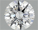 Lab Grown Diamond 0.97 Carats, Round with Ideal Cut, D Color, VS1 Clarity and Certified by IGI
