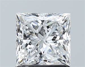 Picture of Natural Diamond 1.09 Carats, Princess with  Cut, E Color, VS1 Clarity and Certified by GIA
