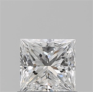 Picture of Natural Diamond 0.71 Carats, Princess with  Cut, E Color, VVS2 Clarity and Certified by GIA