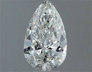 Picture of Natural Diamond 0.50 Carats, Pear with  Cut, H Color, SI2 Clarity and Certified by GIA