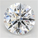 Lab Grown Diamond 2.61 Carats, Round with Excellent Cut, D Color, VVS1 Clarity and Certified by GIA