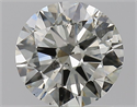 Natural Diamond 0.90 Carats, Round with Excellent Cut, L Color, SI2 Clarity and Certified by GIA