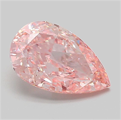 Picture of Lab Grown Diamond 1.84 Carats, Pear with  Cut, Fancy Vivid Pink Color, VVS2 Clarity and Certified by IGI