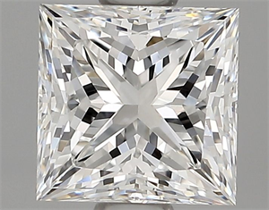 Picture of Natural Diamond 1.00 Carats, Princess with  Cut, E Color, VVS1 Clarity and Certified by GIA