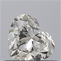 Natural Diamond 0.52 Carats, Heart with  Cut, H Color, VVS2 Clarity and Certified by GIA