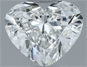 Natural Diamond 0.47 Carats, Heart with  Cut, F Color, SI1 Clarity and Certified by GIA