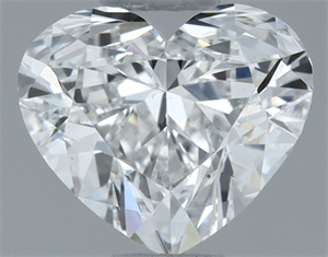 Picture of Natural Diamond 0.47 Carats, Heart with  Cut, F Color, SI1 Clarity and Certified by GIA