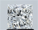 Natural Diamond 1.01 Carats, Princess with  Cut, H Color, VVS2 Clarity and Certified by GIA