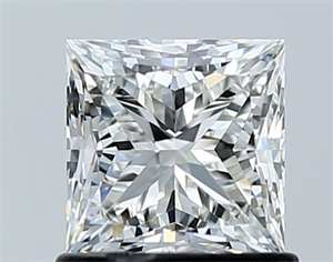 Picture of Natural Diamond 1.01 Carats, Princess with  Cut, H Color, VVS2 Clarity and Certified by GIA