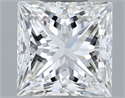 Natural Diamond 0.53 Carats, Princess with  Cut, G Color, IF Clarity and Certified by GIA