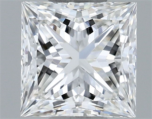Picture of Natural Diamond 0.53 Carats, Princess with  Cut, G Color, IF Clarity and Certified by GIA