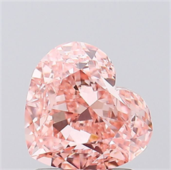 Picture of Lab Grown Diamond 1.72 Carats, Heart with  Cut, Fancy Intense Pink Color, VVS2 Clarity and Certified by IGI