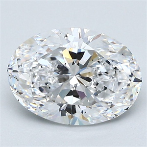 Picture of Natural Diamond 2.01 Carats, Oval with  Cut, D Color, SI2 Clarity and Certified by GIA