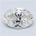 Diamante Natural 3.01 quilates, Ovalado , Color G, claridad SI2 y certificado GIA
