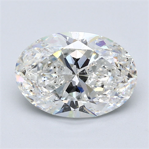 Foto Diamante Natural 3.01 quilates, Ovalado , Color G, claridad SI2 y certificado GIA de