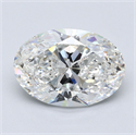 Diamante Natural 3.01 quilates, Ovalado , Color G, claridad SI2 y certificado GIA