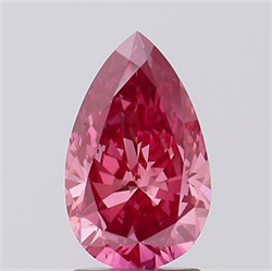 Picture of Lab Grown Diamond 1.60 Carats, Pear with  Cut, Fancy Vivid Pink Color, VS2 Clarity and Certified by IGI