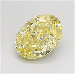 Picture of Lab Grown Diamond 2.07 Carats, Oval with  Cut, Fancy Yellow Color, VS2 Clarity and Certified by IGI