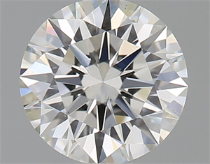 Picture of Natural Diamond 0.52 Carats, Round with Excellent Cut, I Color, VS2 Clarity and Certified by GIA