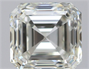 Natural Diamond 0.86 Carats, Asscher with  Cut, K Color, VVS2 Clarity and Certified by GIA
