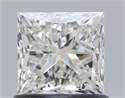 Natural Diamond 0.90 Carats, Princess with  Cut, J Color, VVS2 Clarity and Certified by GIA