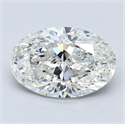 Diamante Natural 3.01 quilates, Ovalado , Color H, claridad SI2 y certificado GIA