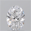 Natural Diamond 1.01 Carats, Oval with  Cut, D Color, SI2 Clarity and Certified by GIA