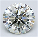 Natural Diamond 3.52 Carats, Round with Excellent Cut, K Color, VS2 Clarity and Certified by GIA