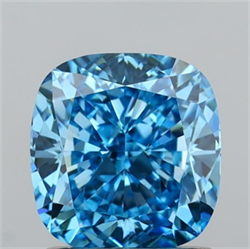 Picture of Lab Grown Diamond 1.52 Carats, CUSHION MODIFIED with  Cut, Fancy Vivid Blue Color, VS1 Clarity and Certified by IGI