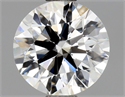 Natural Diamond 0.90 Carats, Round with Excellent Cut, H Color, VVS1 Clarity and Certified by GIA