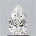 Natural Diamond 0.50 Carats, Pear with  Cut, H Color, VS1 Clarity and Certified by GIA