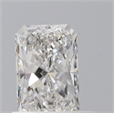 Natural Diamond 0.51 Carats, Radiant with  Cut, F Color, SI1 Clarity and Certified by GIA