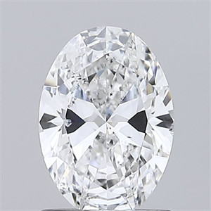 Picture of Natural Diamond 1.00 Carats, Oval with  Cut, E Color, SI2 Clarity and Certified by GIA