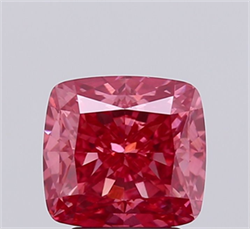 Picture of Lab Grown Diamond 2.99 Carats, CUSHION MODIFIED with  Cut, Fancy Vivid Pink Color, VS1 Clarity and Certified by IGI