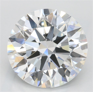 Picture of Lab Grown Diamond 3.03 Carats, Round with Excellent Cut, D Color, FL Clarity and Certified by GIA