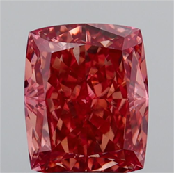 Picture of Lab Grown Diamond 3.06 Carats, CUSHION MODIFIED with  Cut, Fancy Vivid Pink Color, VS1 Clarity and Certified by IGI
