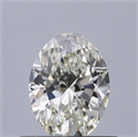 Natural Diamond 0.50 Carats, Oval with  Cut, H Color, IF Clarity and Certified by IGI