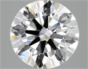 Lab Grown Diamond 3.02 Carats, Round with Ideal Cut, E Color, VS1 Clarity and Certified by IGI