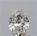 Natural Diamond 0.50 Carats, Oval with  Cut, I Color, VVS1 Clarity and Certified by GIA