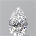 Natural Diamond 0.70 Carats, Pear with  Cut, D Color, VVS2 Clarity and Certified by GIA