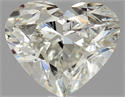Natural Diamond 0.80 Carats, Heart with  Cut, H Color, SI2 Clarity and Certified by HRD